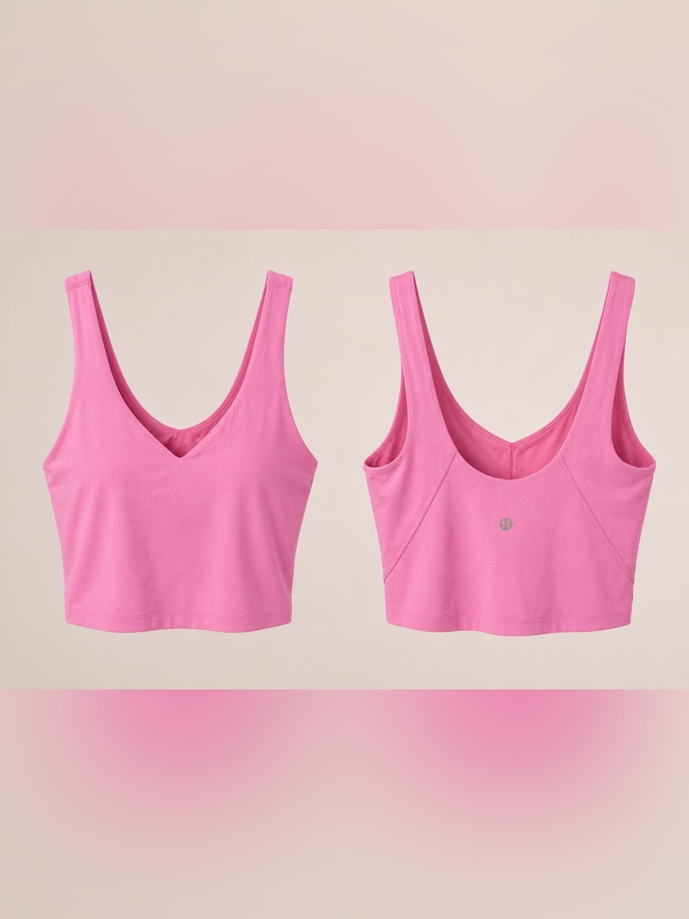 lululemon athletica Align Pink Cropped V-Neck Sports Bra Tank